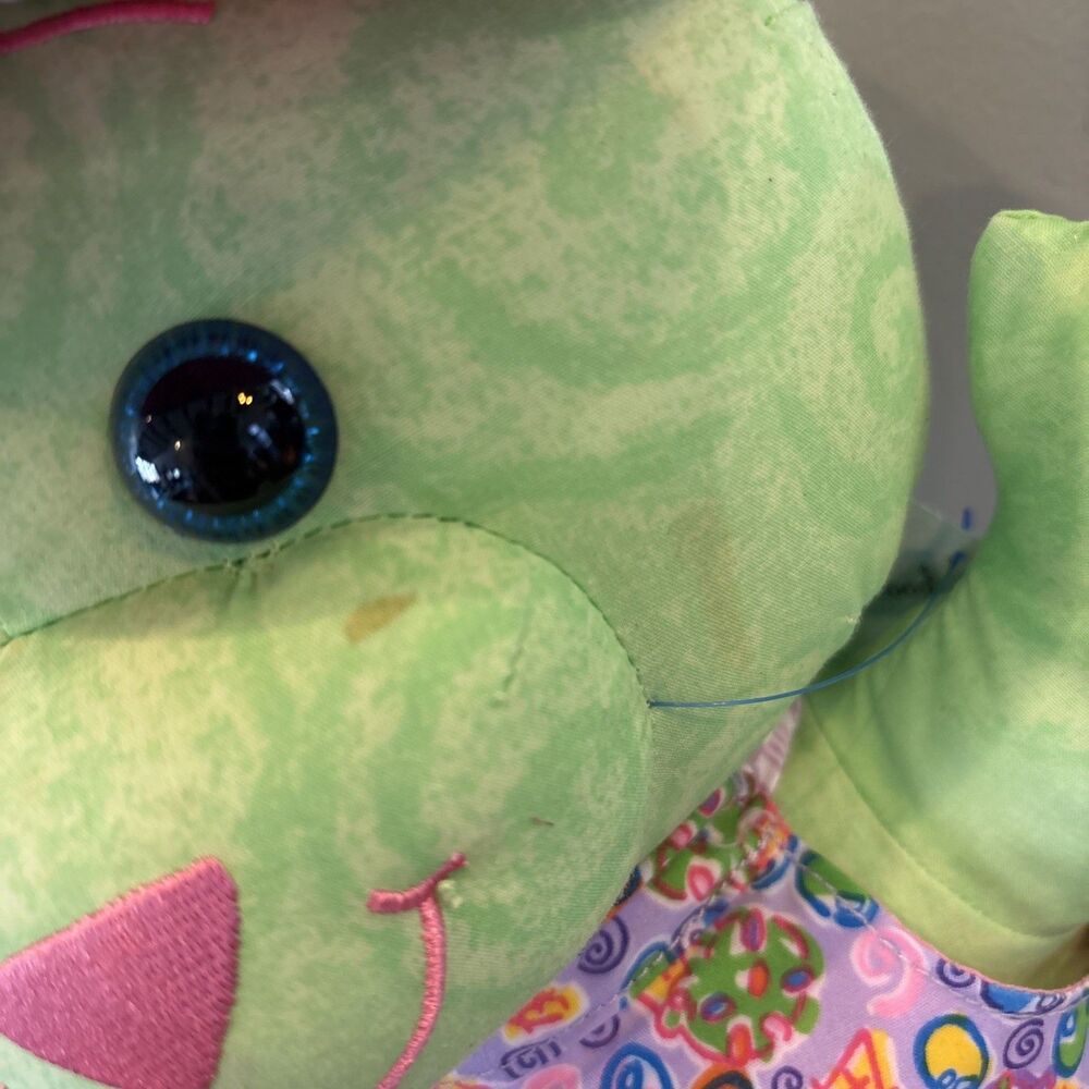Green Doodle Bear 16" Plush 2004 Teddy Visor Jelly Beans Ice Cream‎ - Picture 3 of 6